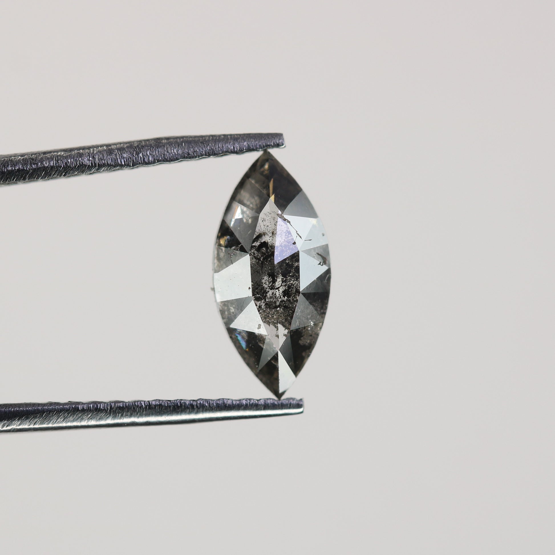 0.77 CT Natural Grey Galaxy Marquise Shape Salt And Pepper Diamond For Her - JayKrishna Diamond