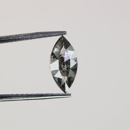 0.77 CT Natural Grey Galaxy Marquise Shape Salt And Pepper Diamond For Her - JayKrishna Diamond