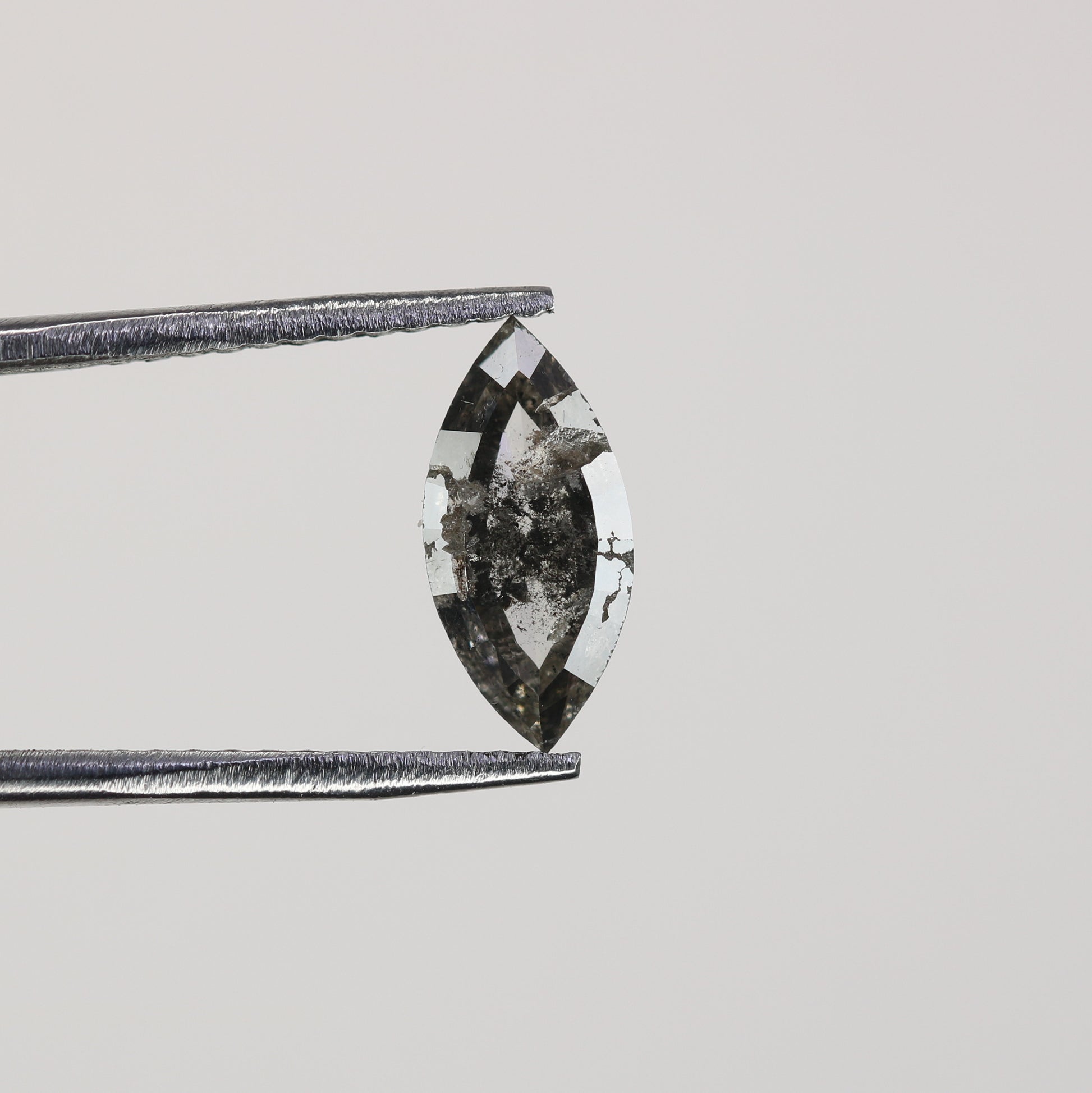 0.77 CT Natural Grey Galaxy Marquise Shape Salt And Pepper Diamond For Her - JayKrishna Diamond