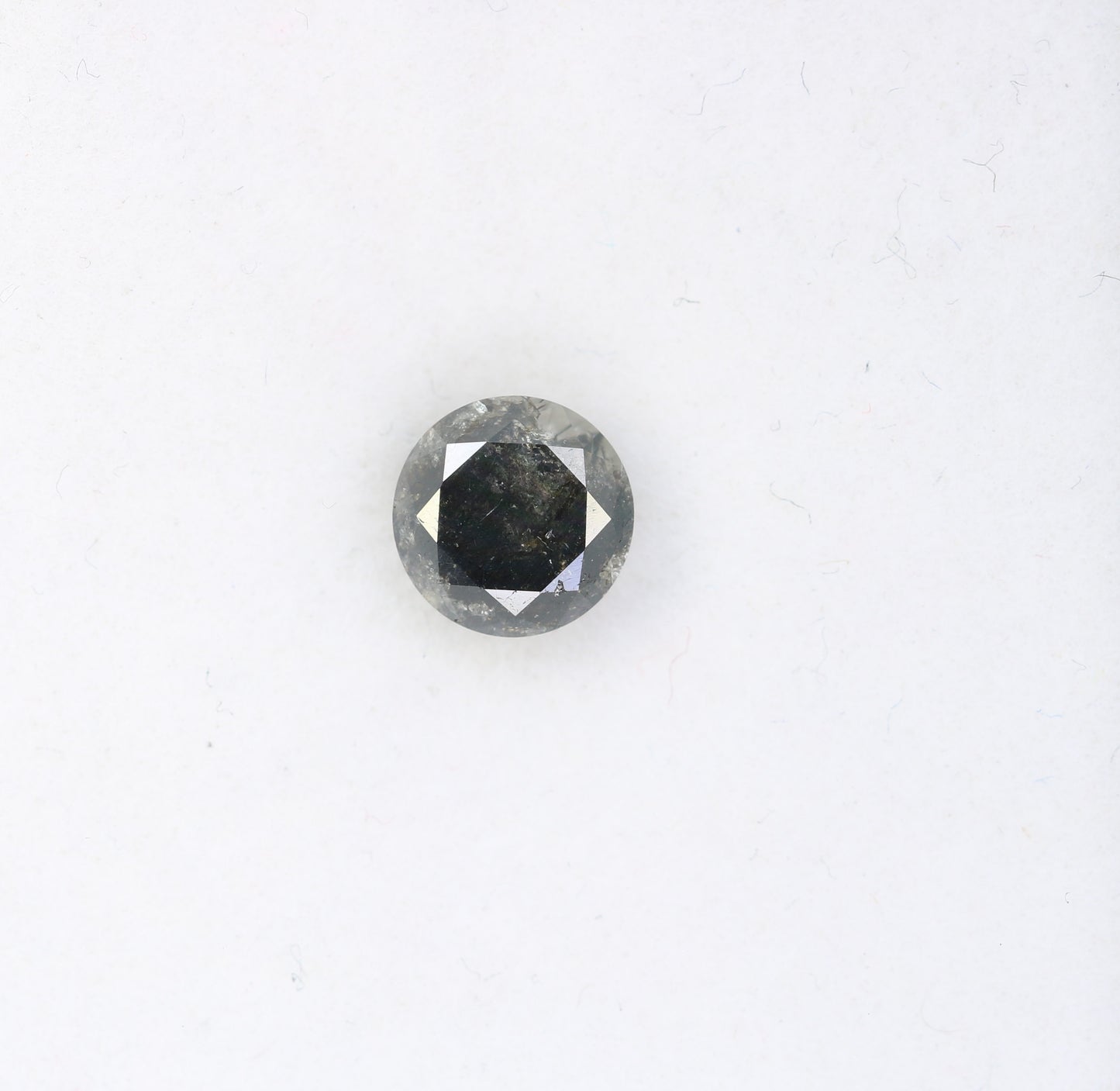 1.12 CT Loose Round Brilliant Cut Fancy Salt And Pepper Natural Diamond For Engagement Ring
