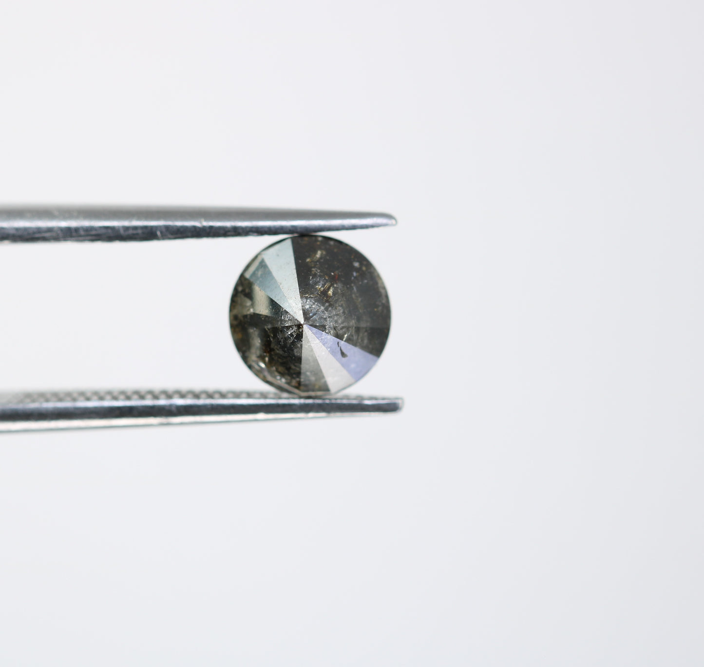 1.12 CT Loose Round Brilliant Cut Fancy Salt And Pepper Natural Diamond For Engagement Ring