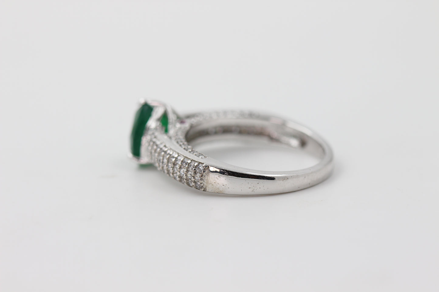 Heart-Shape Emerald Ring / 14k Solitaire Emerald Ring / Promise Ring / 14k Gold Stackable Emerald Ring Fine Jewelry - JayKrishna Diamond
