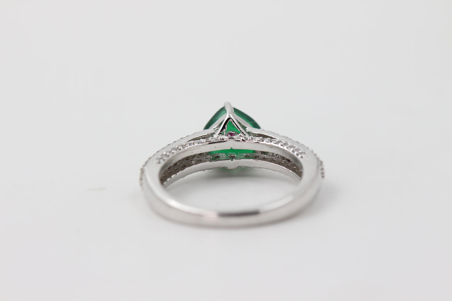 Heart-Shape Emerald Ring / 14k Solitaire Emerald Ring / Promise Ring / 14k Gold Stackable Emerald Ring Fine Jewelry - JayKrishna Diamond