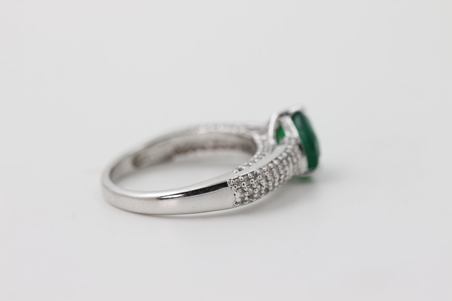 Heart-Shape Emerald Ring / 14k Solitaire Emerald Ring / Promise Ring / 14k Gold Stackable Emerald Ring Fine Jewelry - JayKrishna Diamond