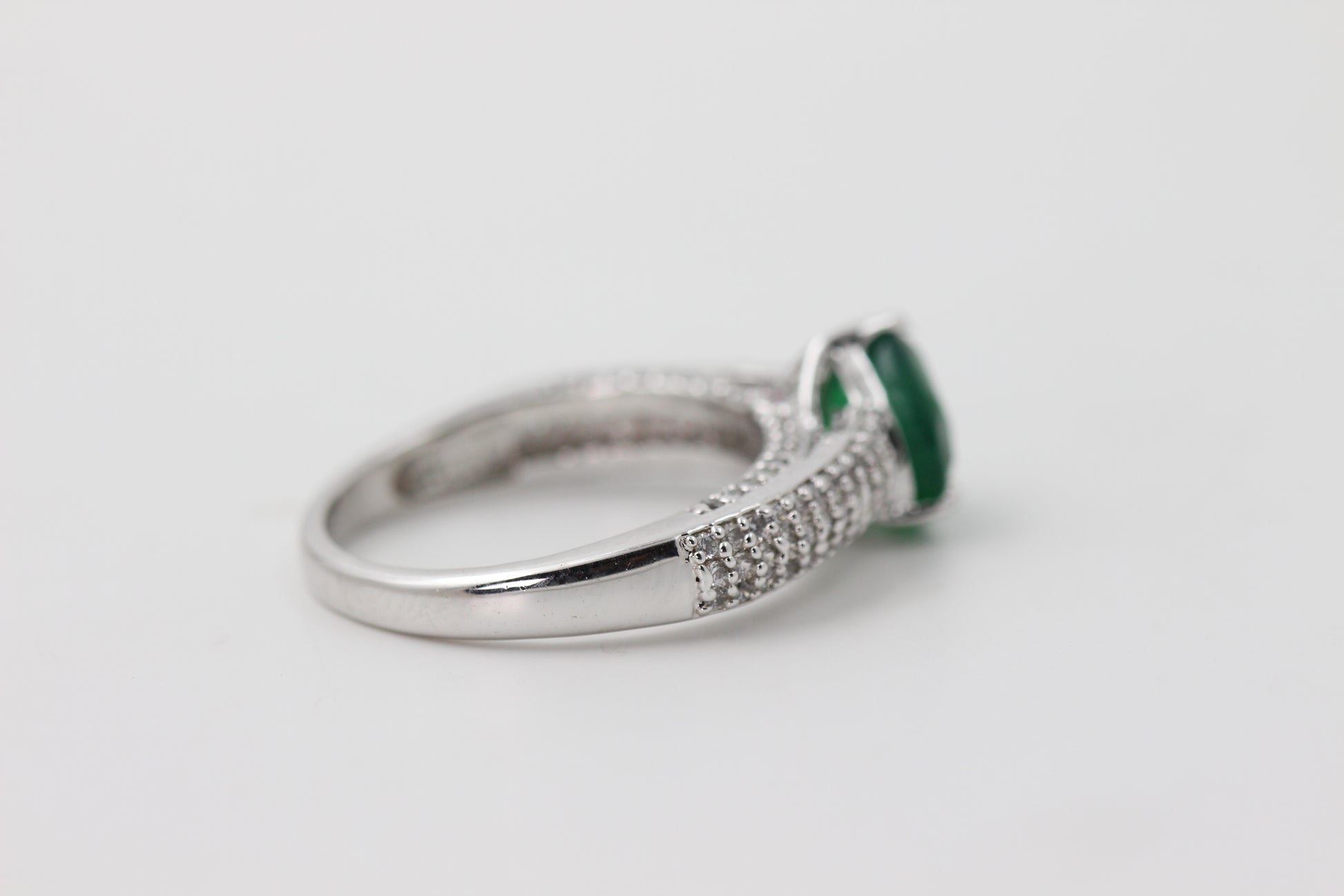 Heart-Shape Emerald Ring / 14k Solitaire Emerald Ring / Promise Ring / 14k Gold Stackable Emerald Ring Fine Jewelry - JayKrishna Diamond