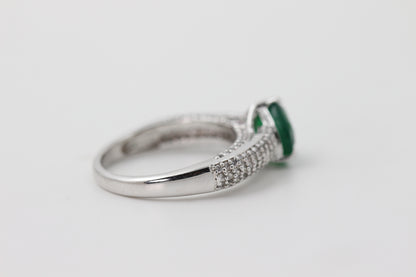 Heart-Shape Emerald Ring / 14k Solitaire Emerald Ring / Promise Ring / 14k Gold Stackable Emerald Ring Fine Jewelry - JayKrishna Diamond