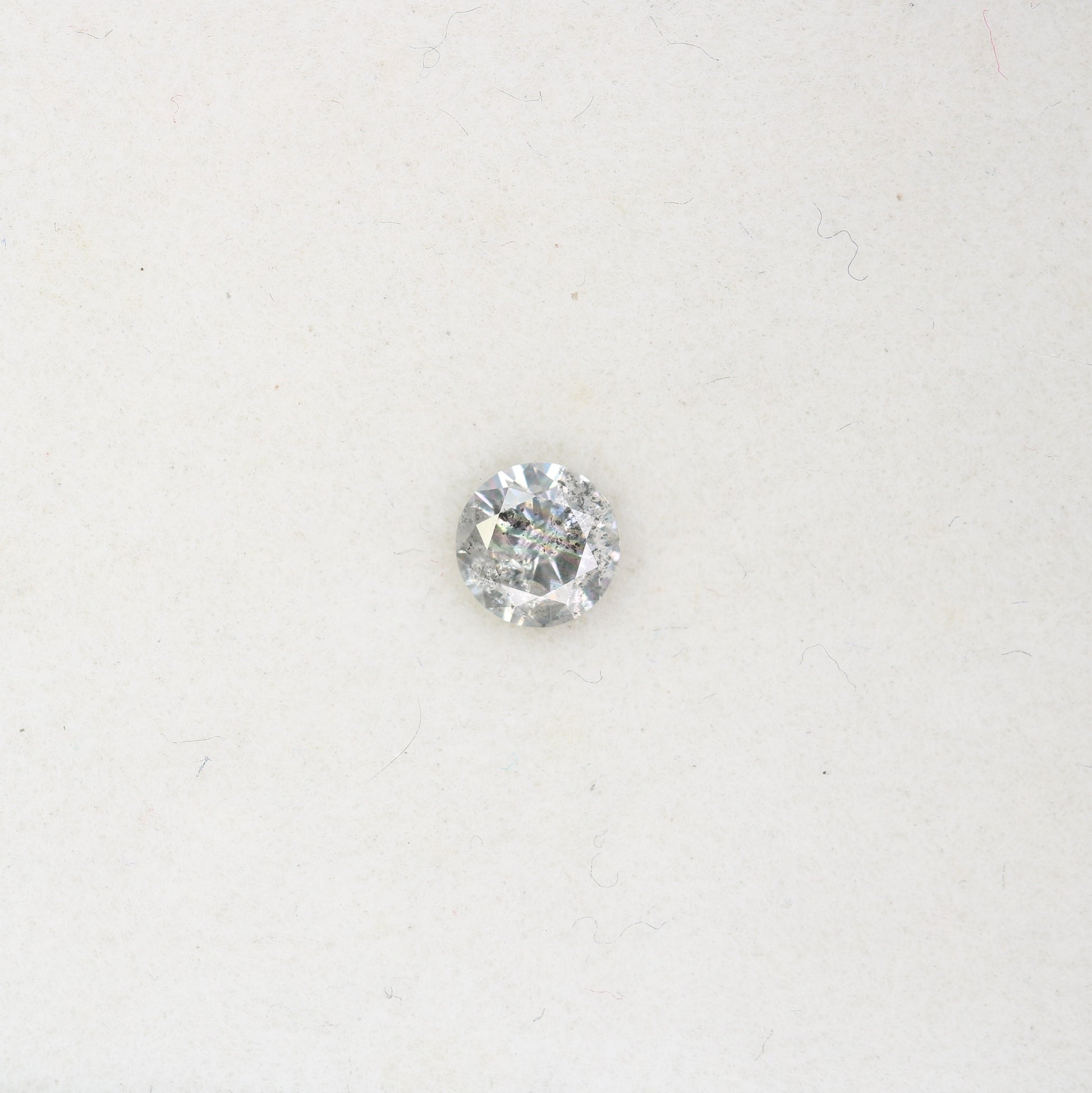 0.32 Carat Natural Salt and Pepper Round Brilliant Cut Diamond – Unique and Sparkling Salt and Pepper Diamond - JayKrishna Diamond