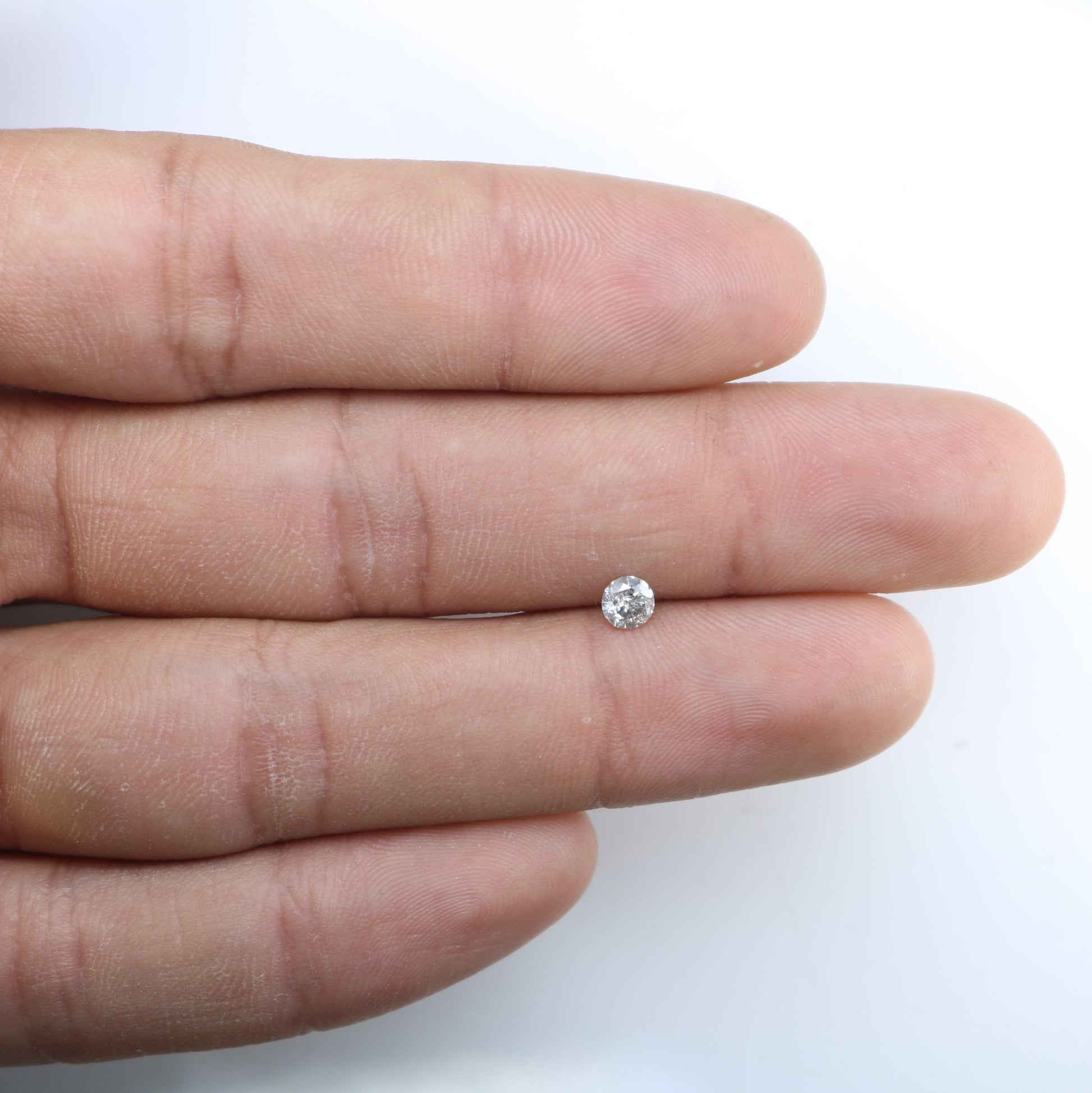 0.32 Carat Natural Salt and Pepper Round Brilliant Cut Diamond – Unique and Sparkling Salt and Pepper Diamond - JayKrishna Diamond