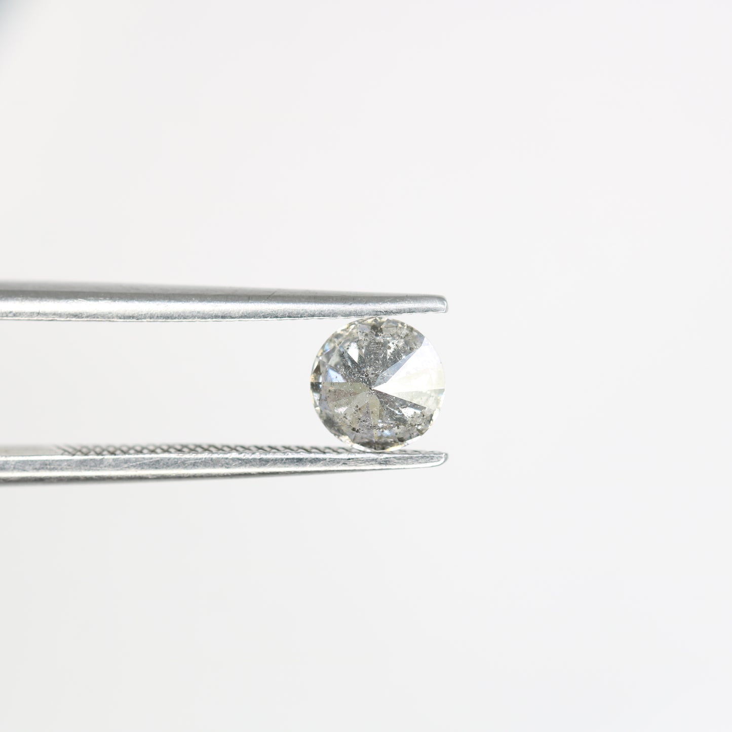 0.51 CT Round Brilliant Cut Salt And Pepper Diamond For Engagement Ring | Gift For Girl Friend | Gift For Wife - JayKrishna Diamond