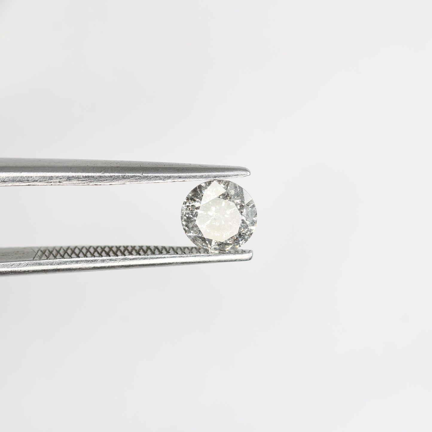 0.51 CT Round Brilliant Cut Salt And Pepper Diamond For Engagement Ring | Gift For Girl Friend | Gift For Wife - JayKrishna Diamond