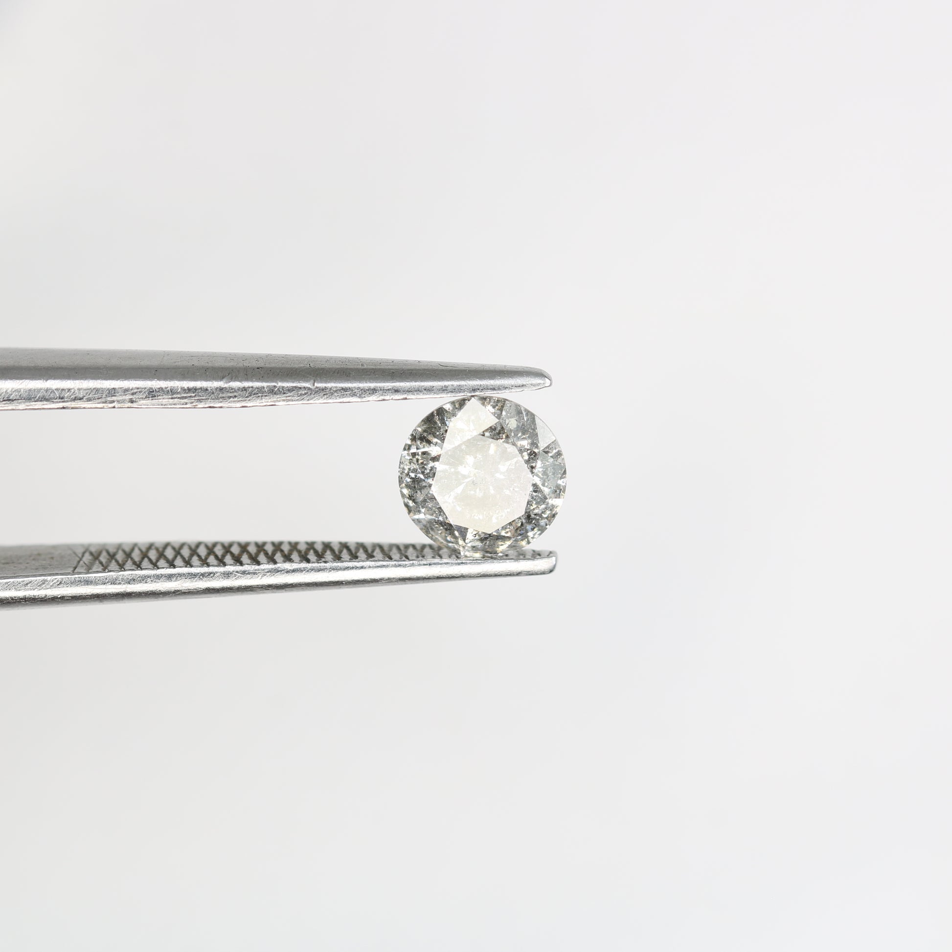0.51 CT Round Brilliant Cut Salt And Pepper Diamond For Engagement Ring | Gift For Girl Friend | Gift For Wife - JayKrishna Diamond