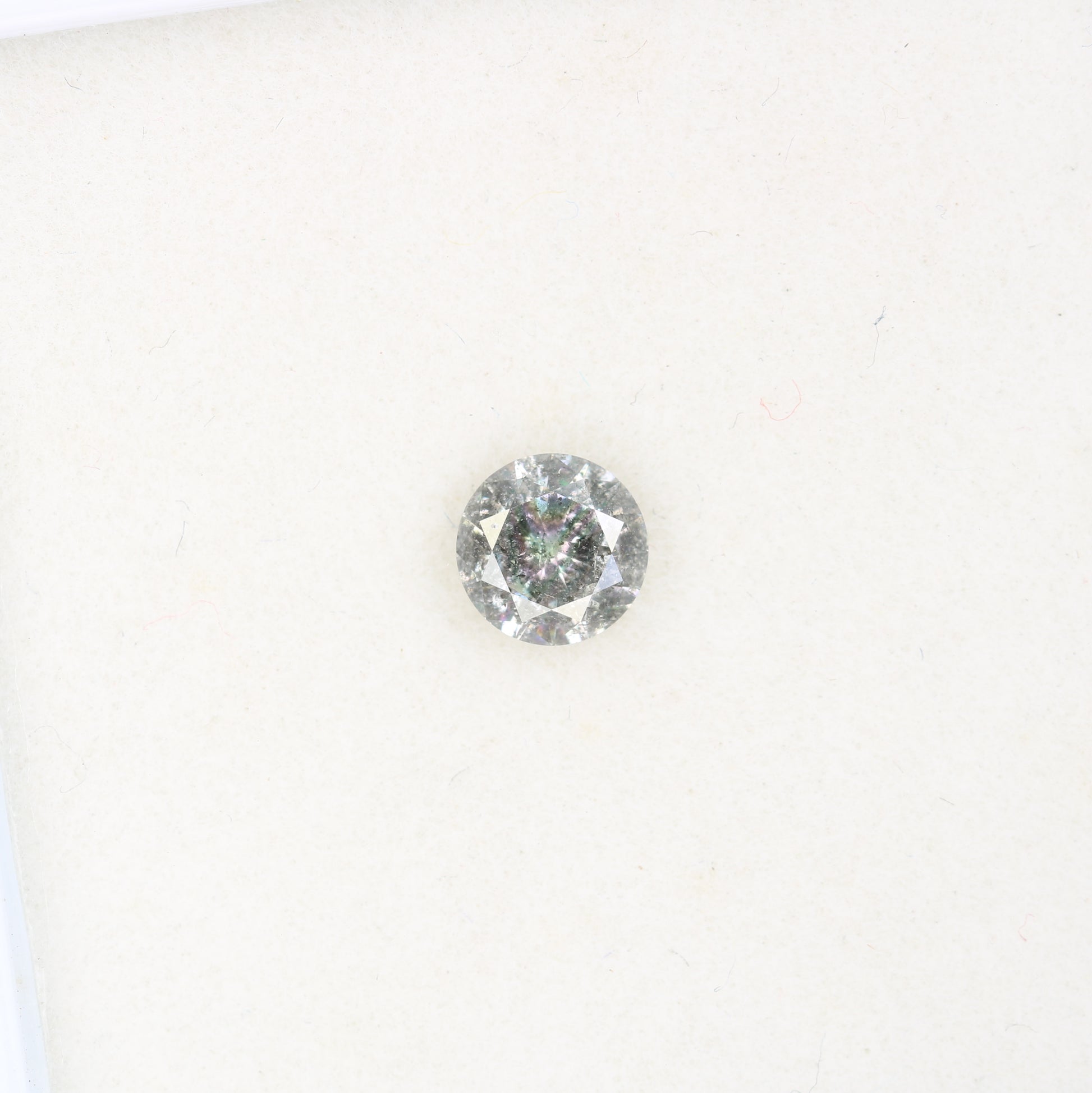 0.51 CT Round Brilliant Cut Salt And Pepper Diamond For Engagement Ring | Gift For Girl Friend | Gift For Wife - JayKrishna Diamond