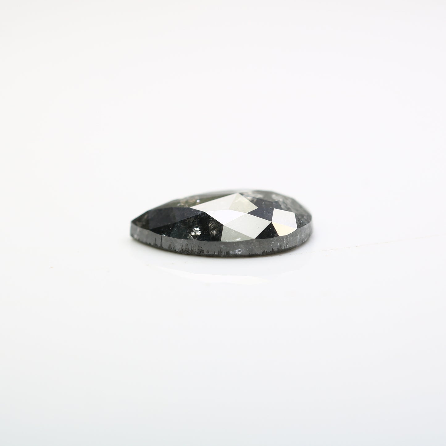 Pear Cut Diamond 2.09 Carat Natural Loose Salt And Pepper Diamond Ring - JayKrishna Diamond