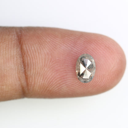 1.30 CT Salt And Pepper 7.30 MM Oval Cut Loose Diamond