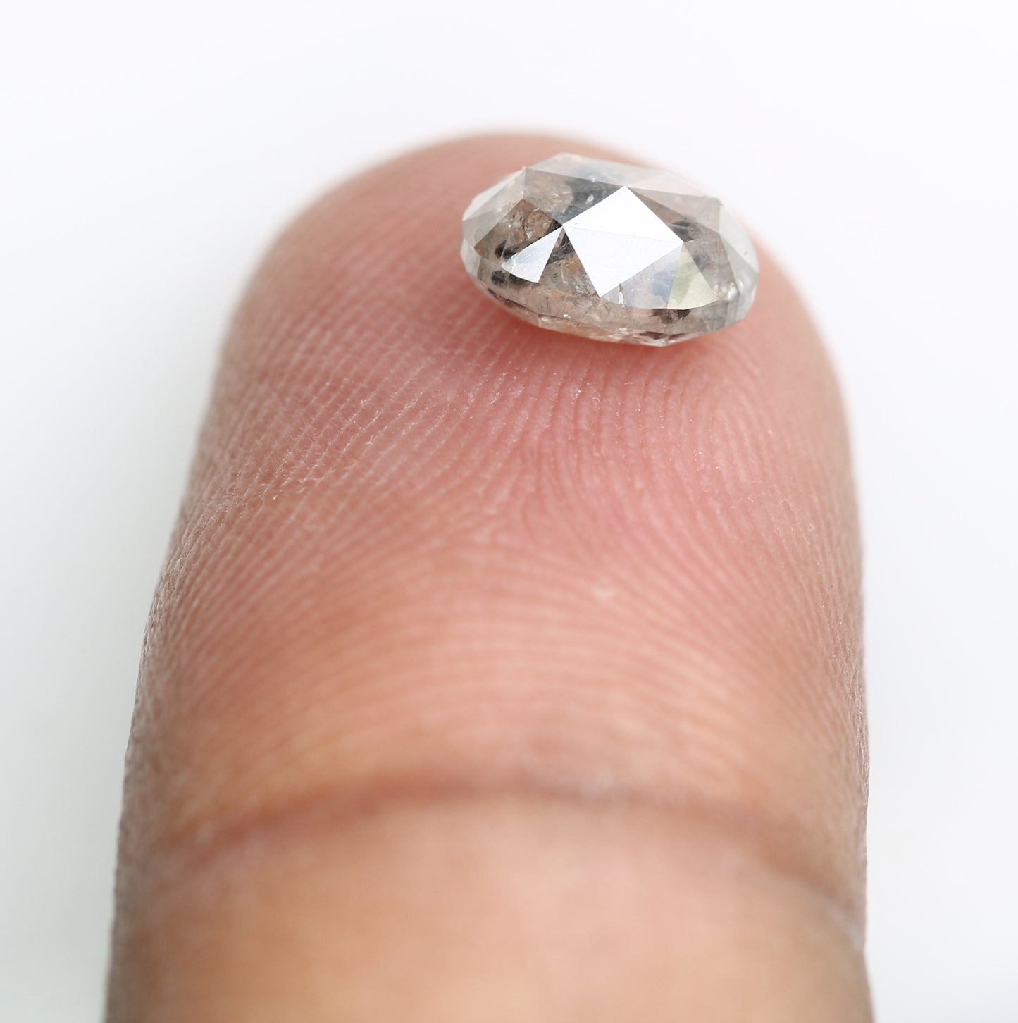 1.30 CT Salt And Pepper 7.30 MM Oval Cut Loose Diamond