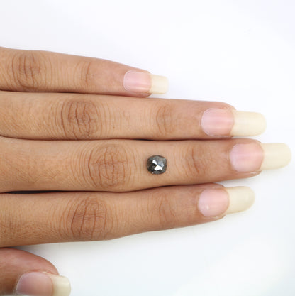 1.47 CT Cushion Cut Salt And Pepper 6.50 MM Diamond