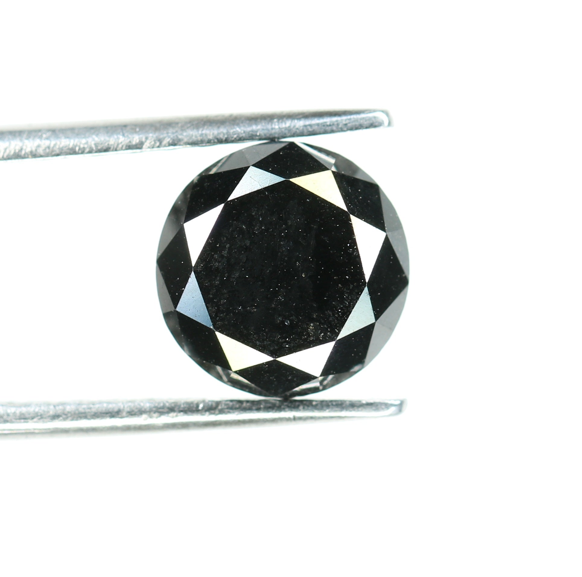 2.58 CT Brilliant Cut Black Round Diamond For Engagement Ring - JayKrishna Diamond