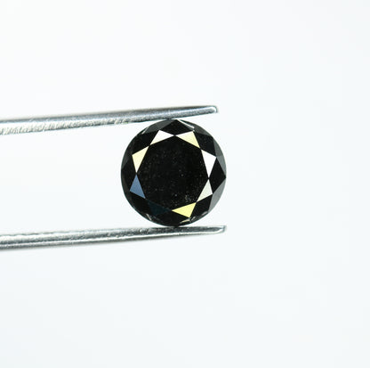2.58 CT Brilliant Cut Black Round Diamond For Engagement Ring - JayKrishna Diamond