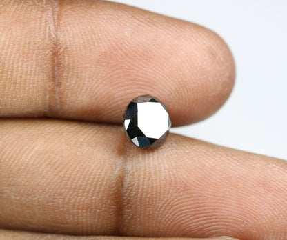 2.58 CT Brilliant Cut Black Round Diamond For Engagement Ring - JayKrishna Diamond