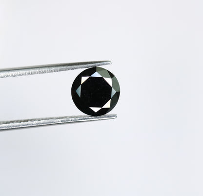 1.67 CT Brilliant Cut Black Round Diamond For Engagement Ring - JayKrishna Diamond