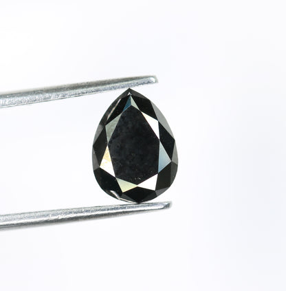 1.48 CT Fancy Black Pear Diamond For Wedding Ring - JayKrishna Diamond