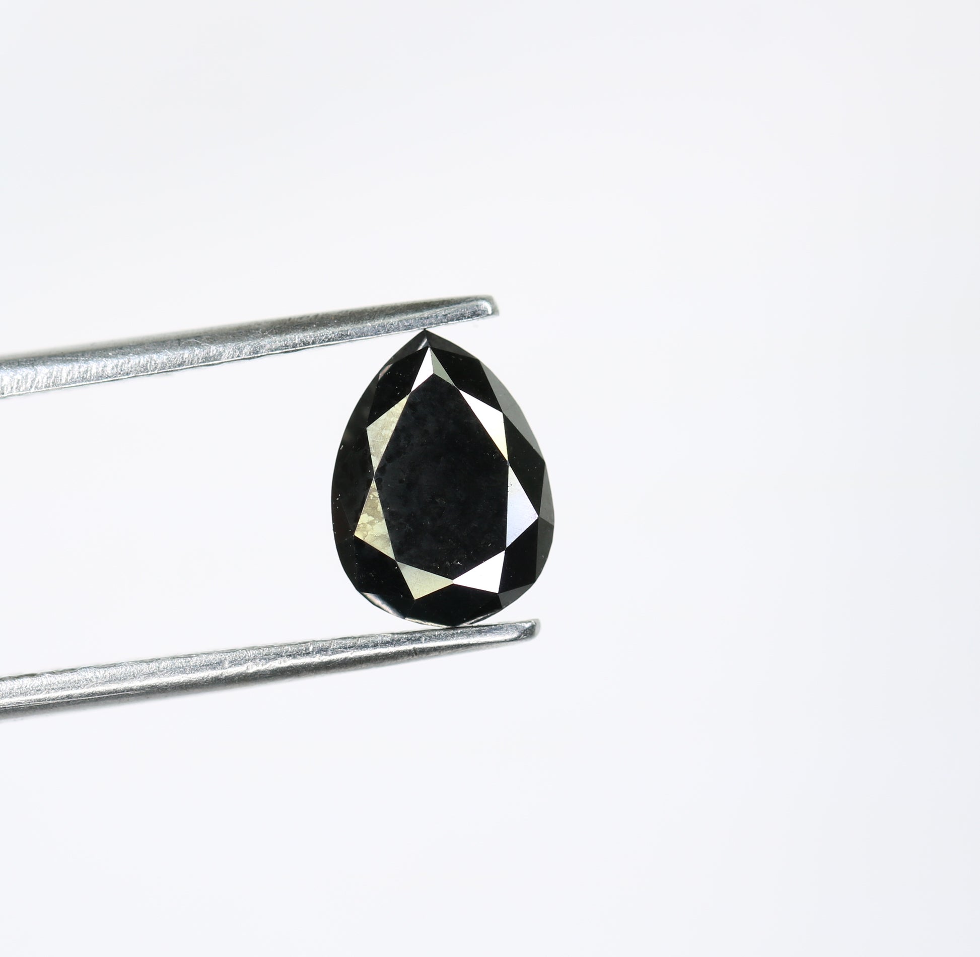1.48 CT Fancy Black Pear Diamond For Wedding Ring - JayKrishna Diamond