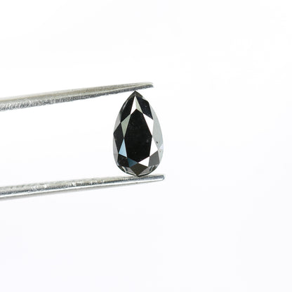1.18 CT Pear Shape Natural Loose Black Diamond For Wedding Ring - JayKrishna Diamond