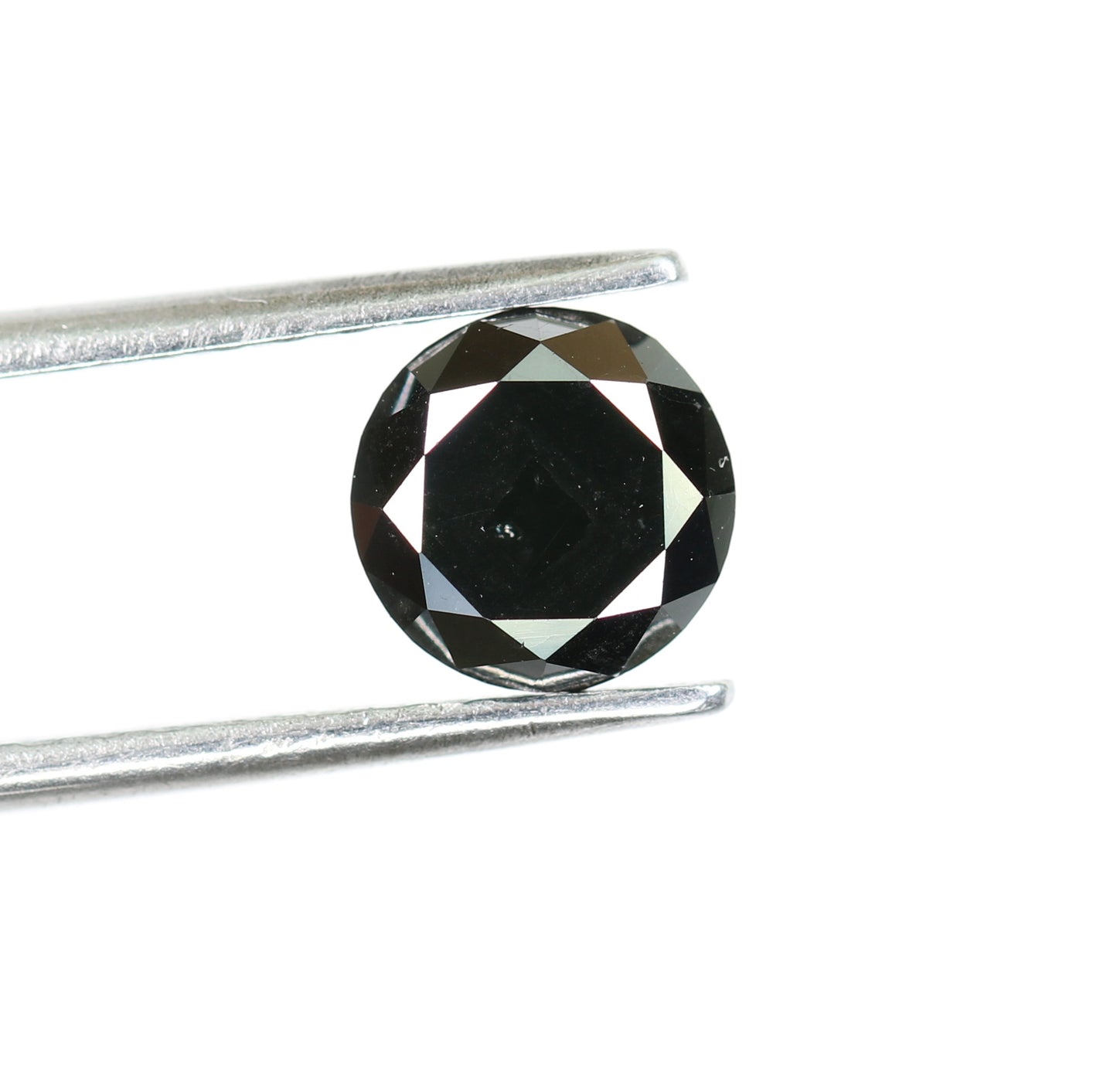 1.40 CT Brilliant Cut Full Black Round Diamond For Engagement Ring - JayKrishna Diamond