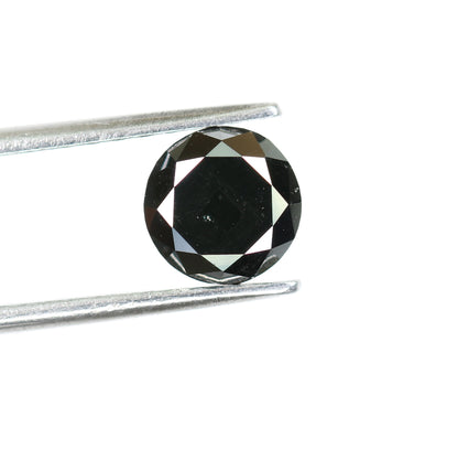 1.40 CT Brilliant Cut Full Black Round Diamond For Engagement Ring - JayKrishna Diamond