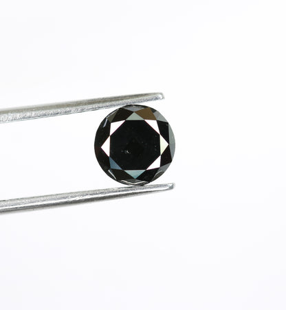 1.40 CT Brilliant Cut Full Black Round Diamond For Engagement Ring - JayKrishna Diamond