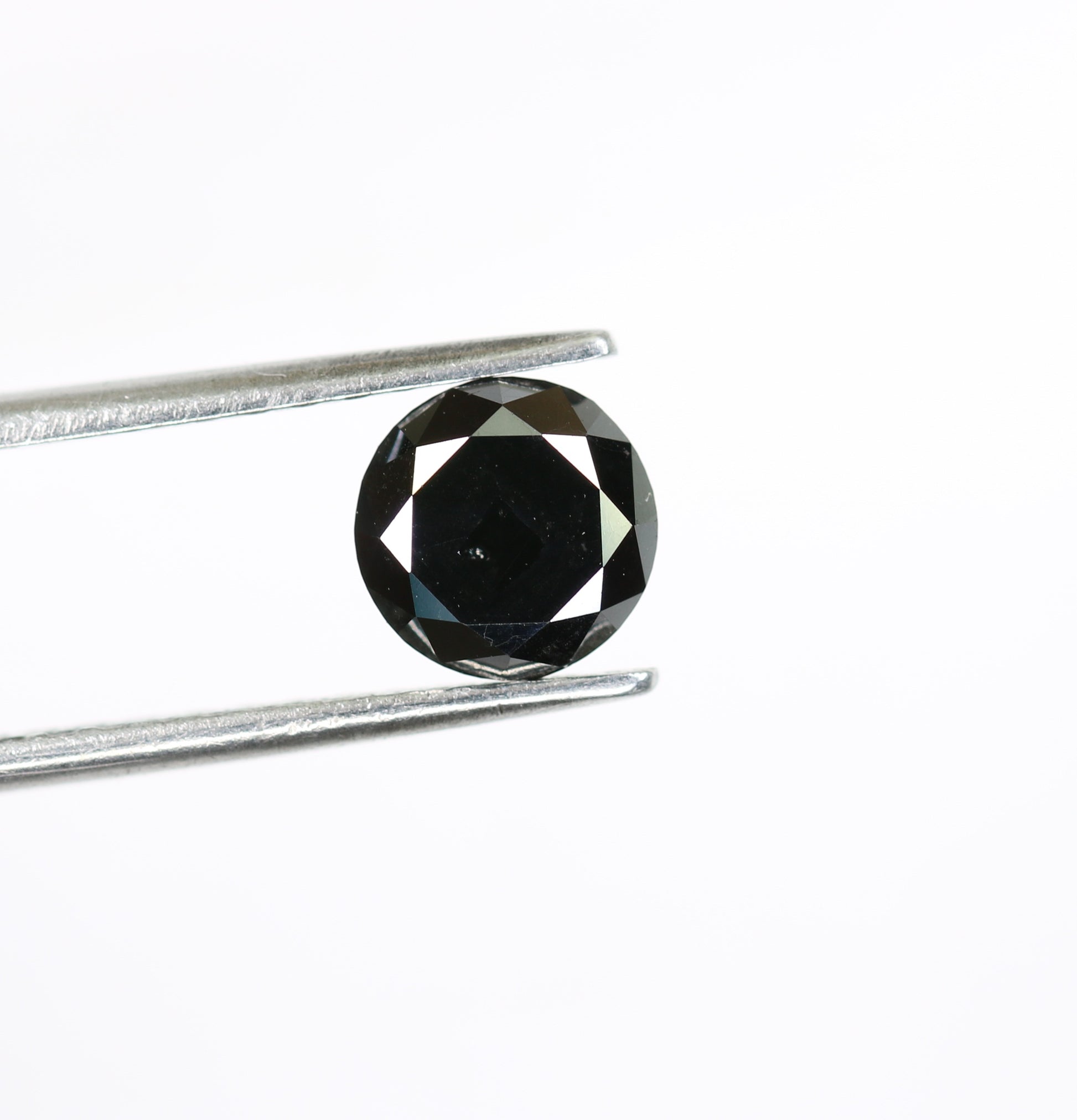 1.40 CT Brilliant Cut Full Black Round Diamond For Engagement Ring - JayKrishna Diamond