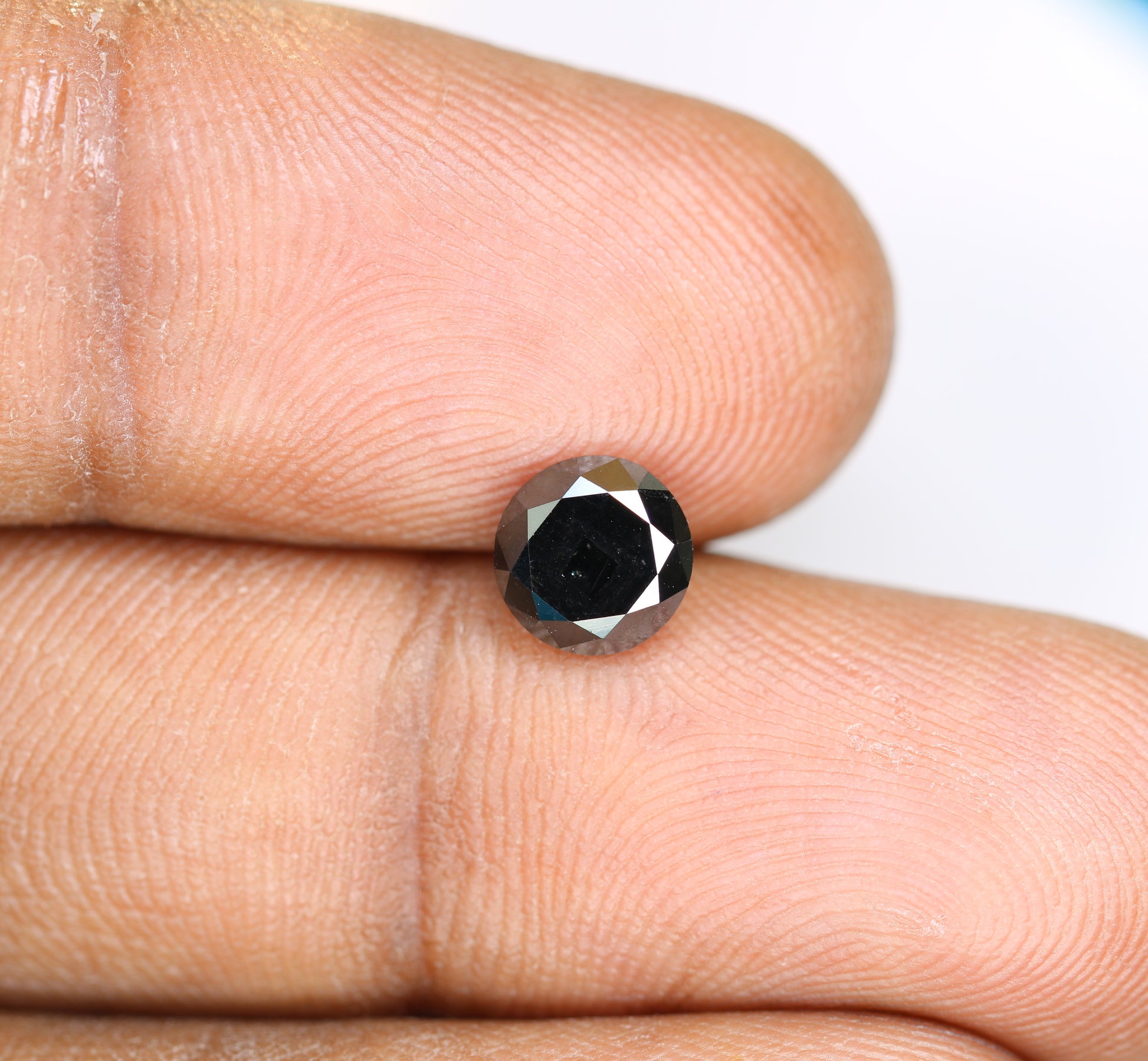 1.40 CT Brilliant Cut Full Black Round Diamond For Engagement Ring - JayKrishna Diamond