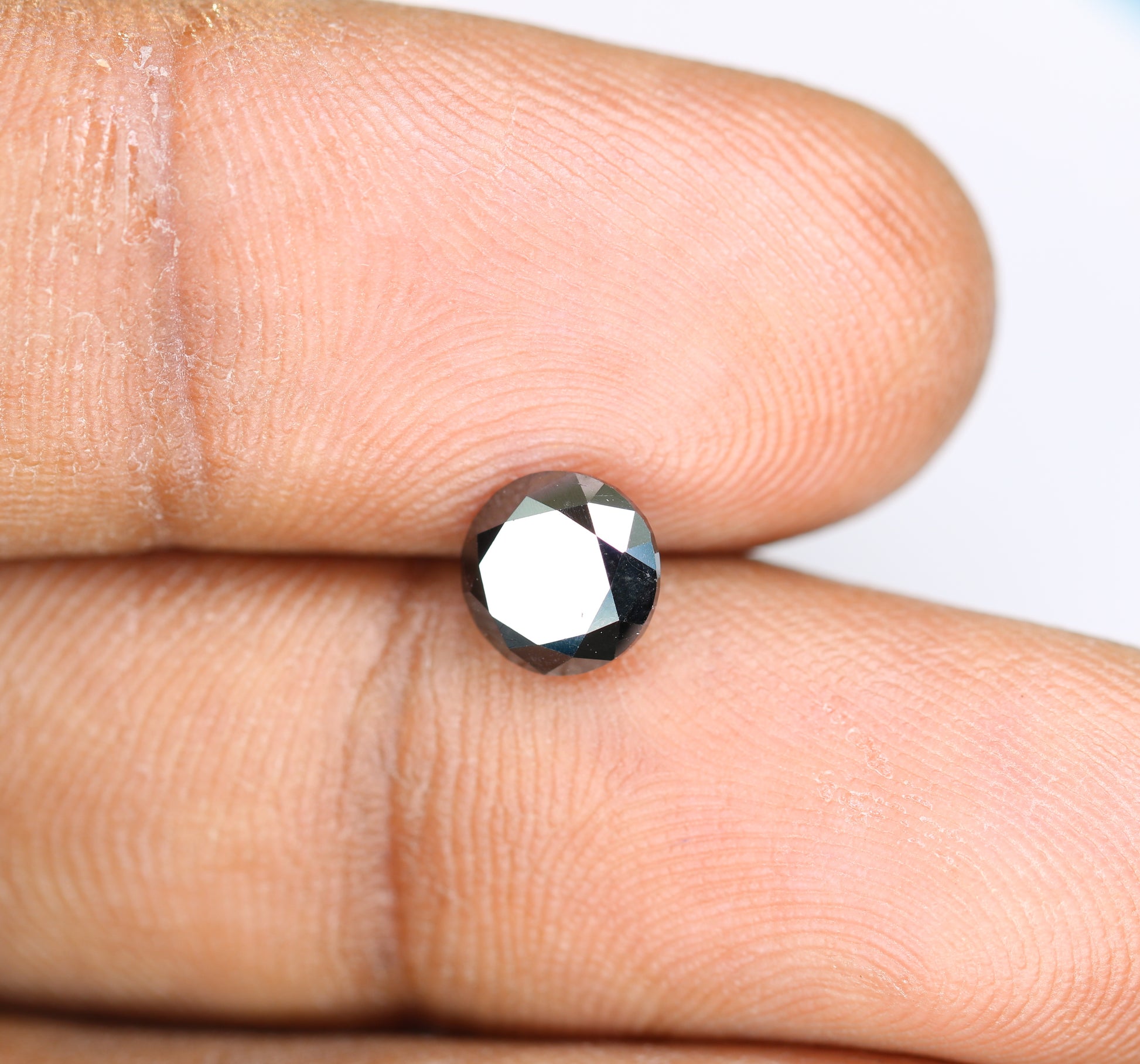 1.40 CT Brilliant Cut Full Black Round Diamond For Engagement Ring - JayKrishna Diamond
