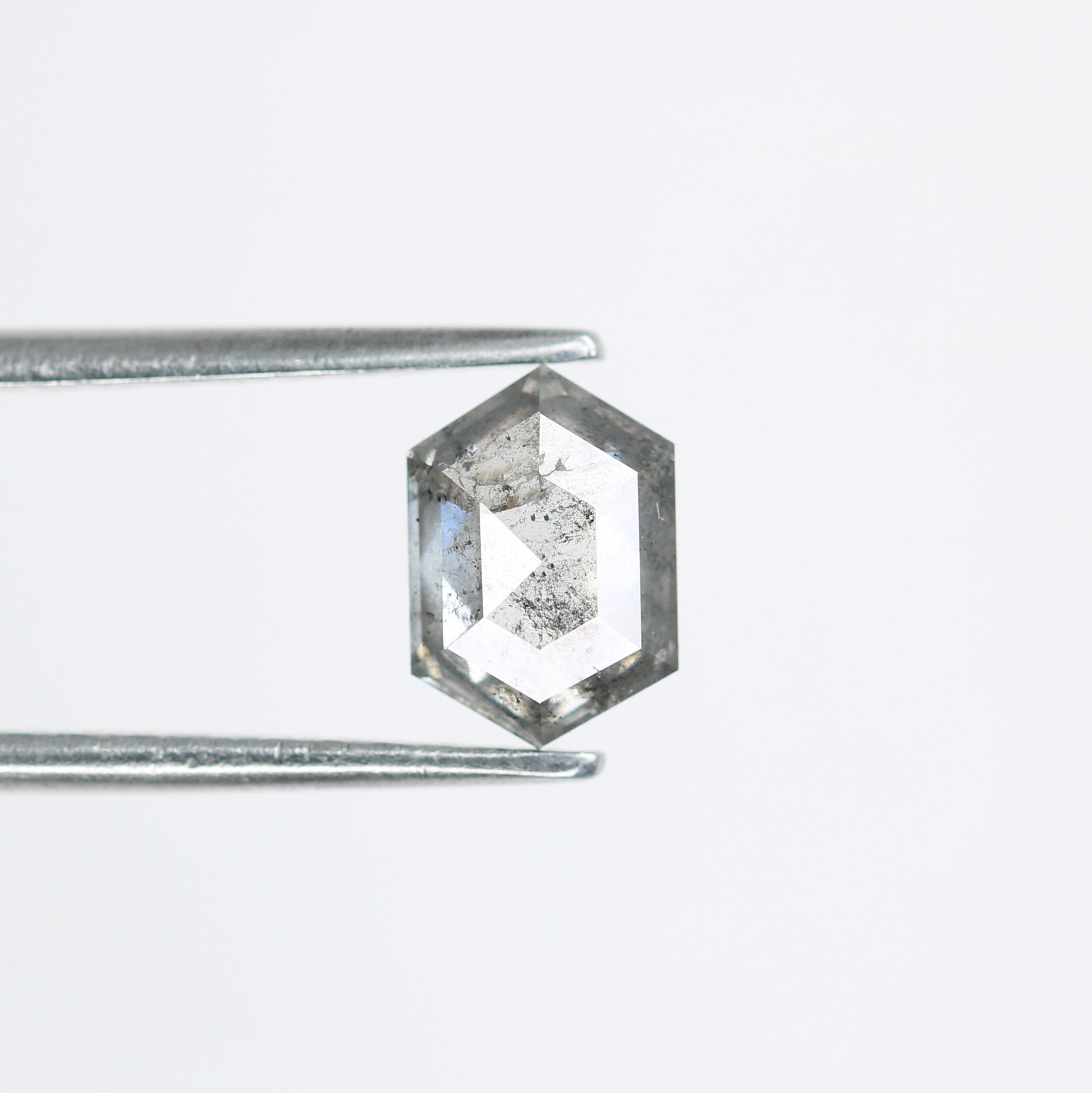 0.99 CT Elongated Hexagon Shape Salt And Pepper Diamond For Proposal Ring | Gift For Girl Friend - JayKrishna Diamond