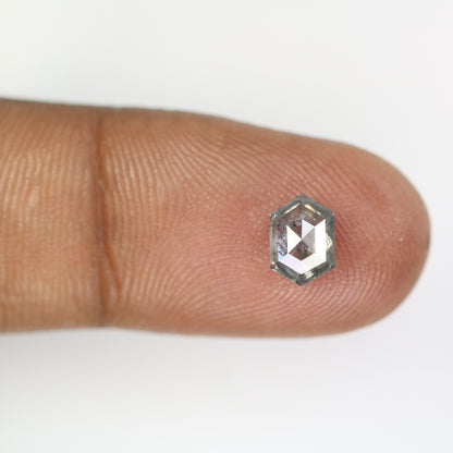 0.99 CT Elongated Hexagon Shape Salt And Pepper Diamond For Proposal Ring | Gift For Girl Friend - JayKrishna Diamond