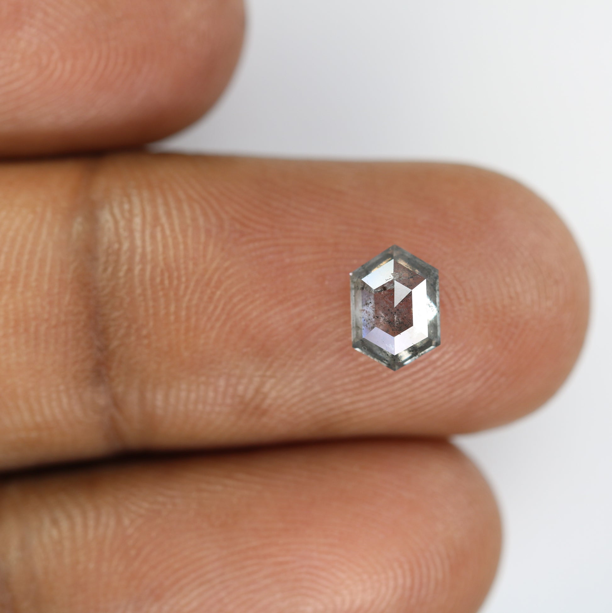 0.99 CT Elongated Hexagon Shape Salt And Pepper Diamond For Proposal Ring | Gift For Girl Friend - JayKrishna Diamond
