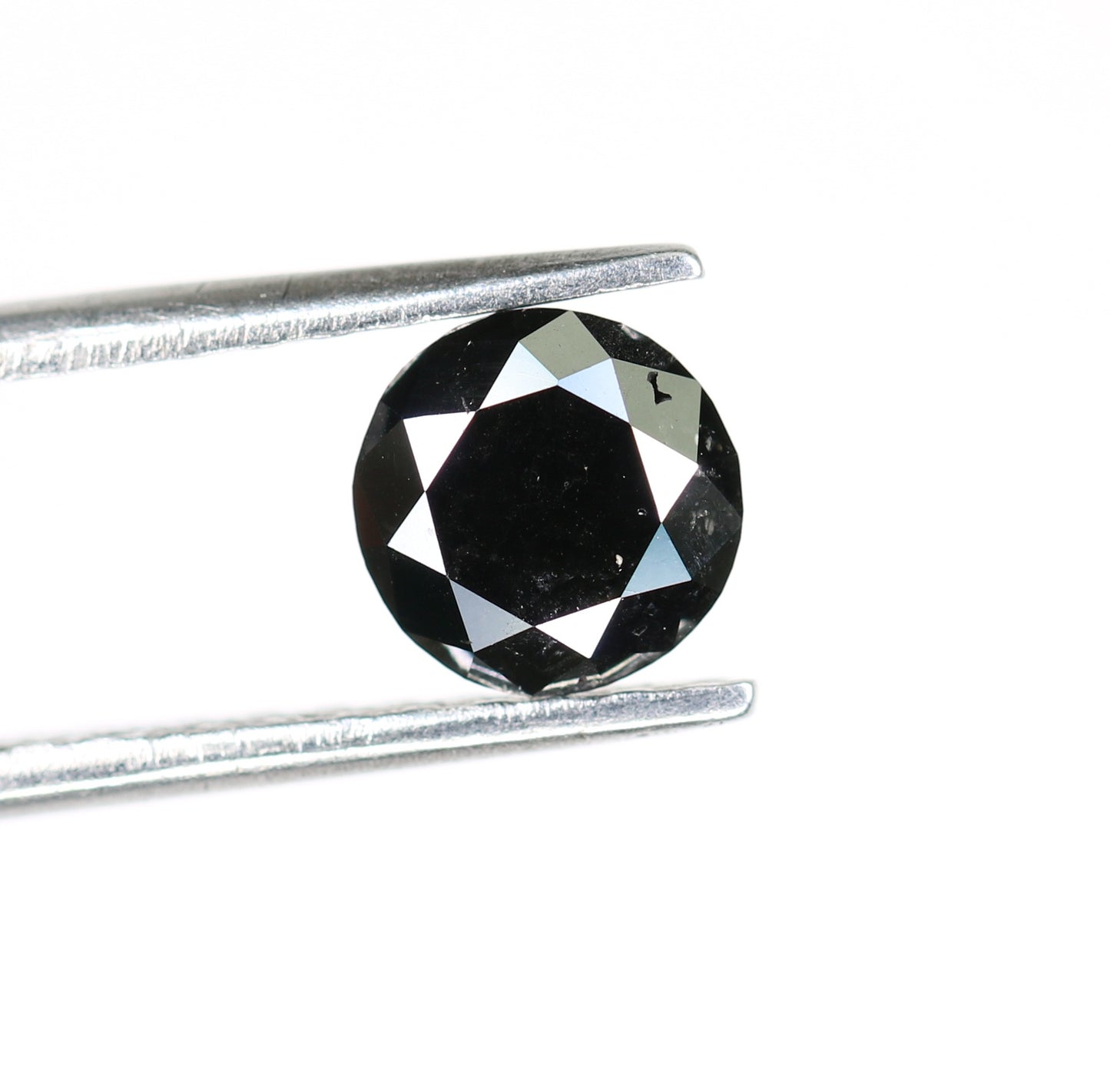 0.91 CT Brilliant Cut Black Round Diamond For Anniversary Ring - JayKrishna Diamond