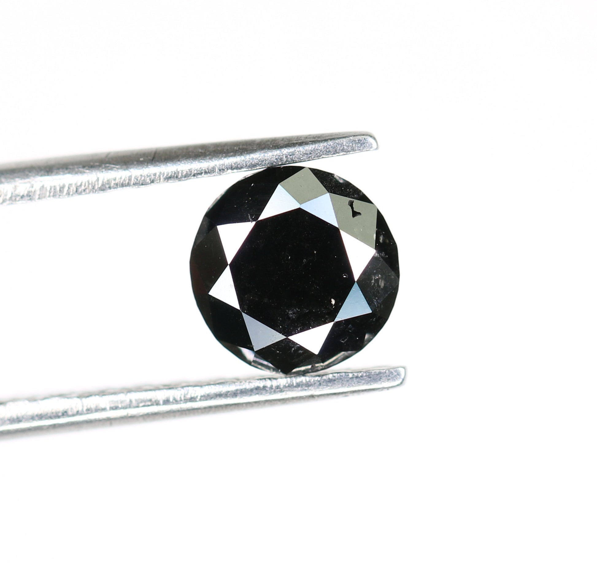 0.91 CT Brilliant Cut Black Round Diamond For Anniversary Ring - JayKrishna Diamond