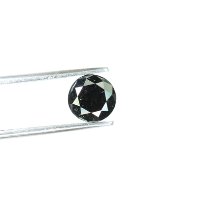 0.91 CT Brilliant Cut Black Round Diamond For Anniversary Ring - JayKrishna Diamond