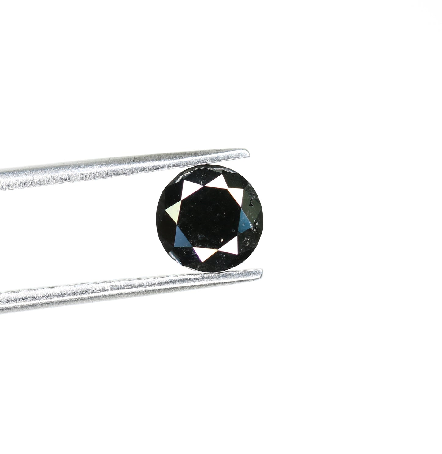 0.91 CT Brilliant Cut Black Round Diamond For Anniversary Ring - JayKrishna Diamond