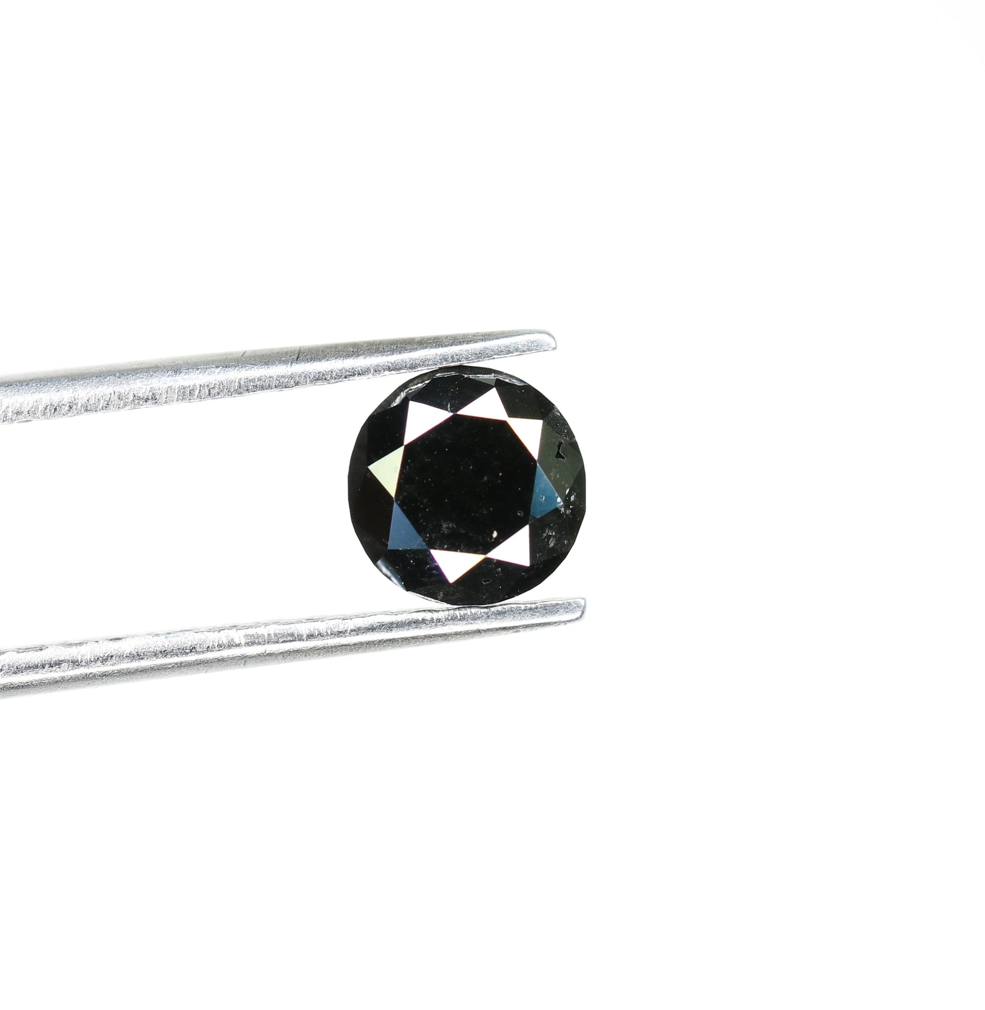 0.91 CT Brilliant Cut Black Round Diamond For Anniversary Ring - JayKrishna Diamond