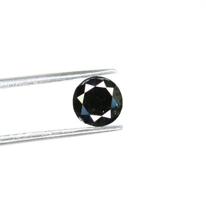0.91 CT Brilliant Cut Black Round Diamond For Anniversary Ring - JayKrishna Diamond