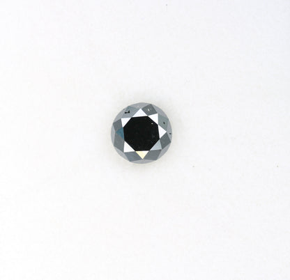 0.91 CT Brilliant Cut Black Round Diamond For Anniversary Ring - JayKrishna Diamond