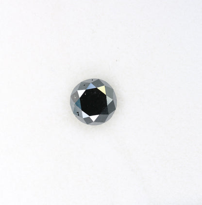 0.91 CT Brilliant Cut Black Round Diamond For Anniversary Ring - JayKrishna Diamond