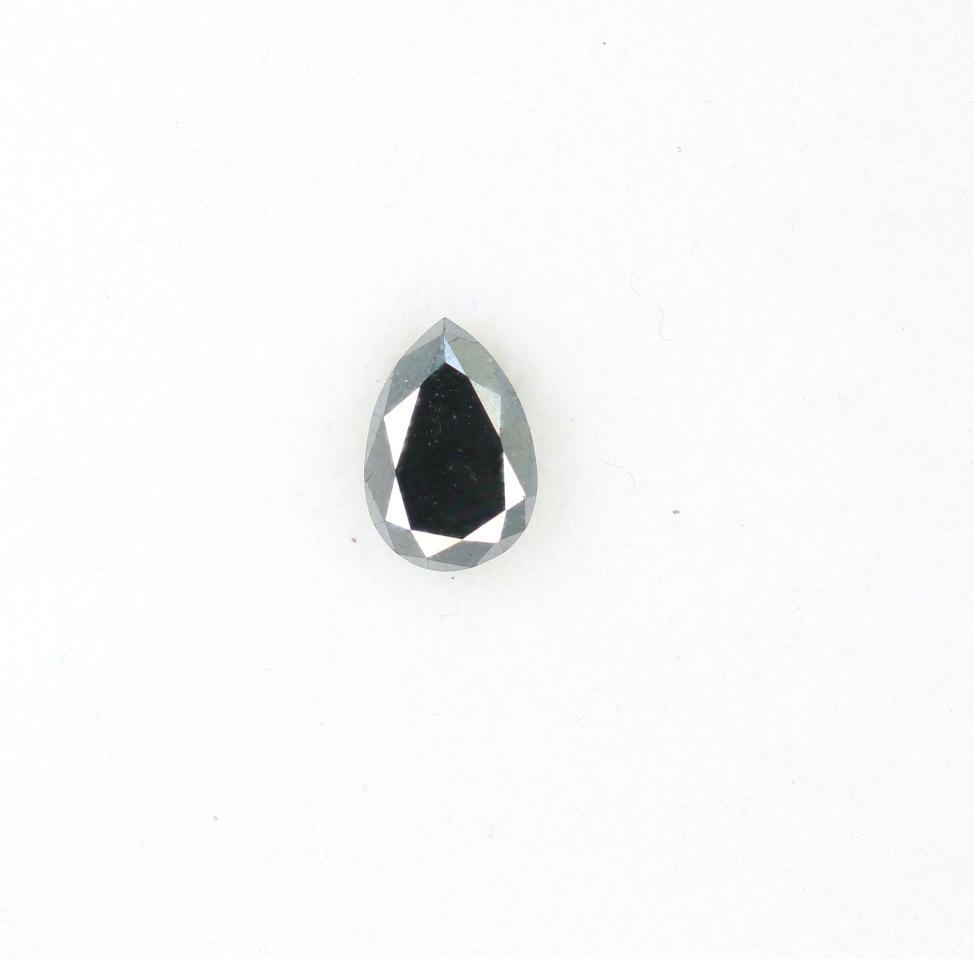0.51 CT Excellent Cut Black Pear Diamond For Wedding Ring - JayKrishna Diamond