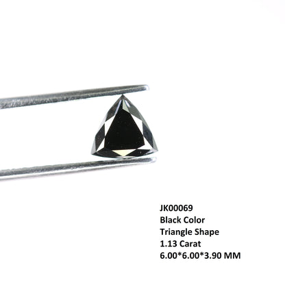1.13 CT Natural Loose Black  Treated Triangle Diamond For Wedding Ring - JayKrishna Diamond