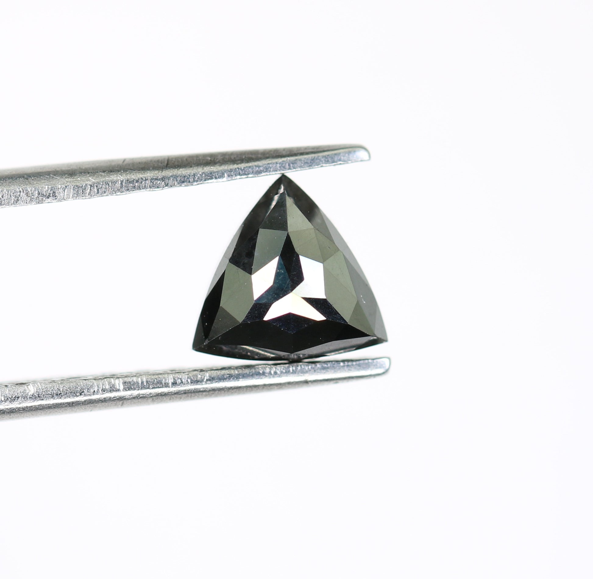 1.13 CT Natural Loose Black  Treated Triangle Diamond For Wedding Ring - JayKrishna Diamond