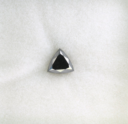 1.13 CT Natural Loose Black  Treated Triangle Diamond For Wedding Ring - JayKrishna Diamond