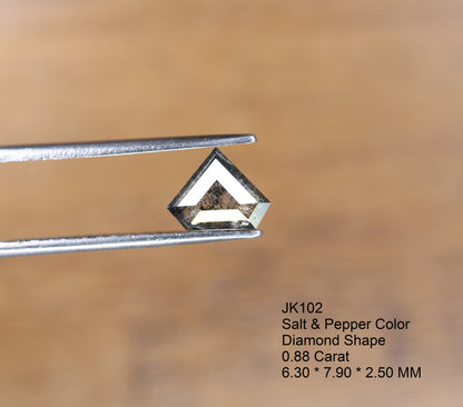 0.88 CT Salt And Pepper Rustic Diamond For Proposal Ring | Engagement Ring | Gift For Girl Friend - JayKrishna Diamond