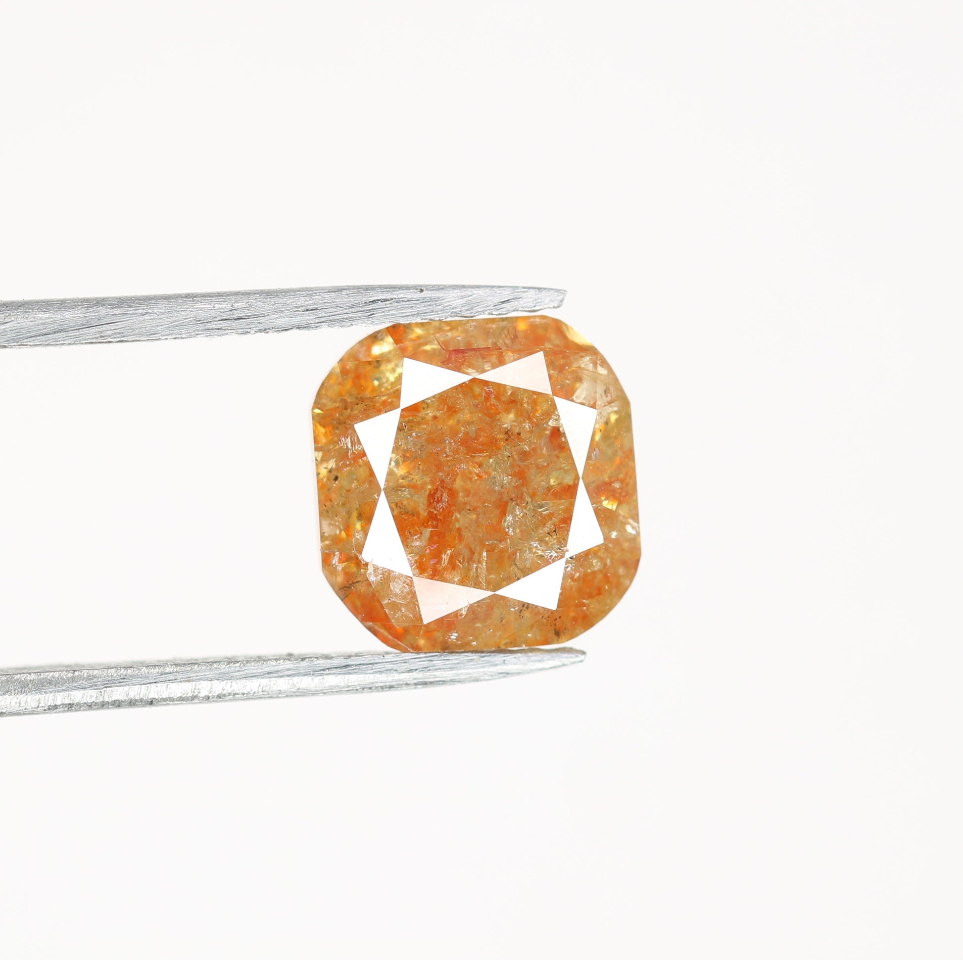 3.46 CT Natural Loose Peach Color Cushion Shape Diamond for Engagement Ring - JayKrishna Diamond